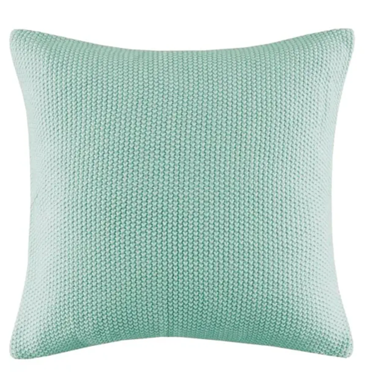 Olliix by INK+IVY Bree Knit Aqua 20" x 20" Square Pillow Cover