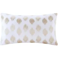 Olliix by INK+IVY Copper Stella Dot Cotton Oblong Pillow