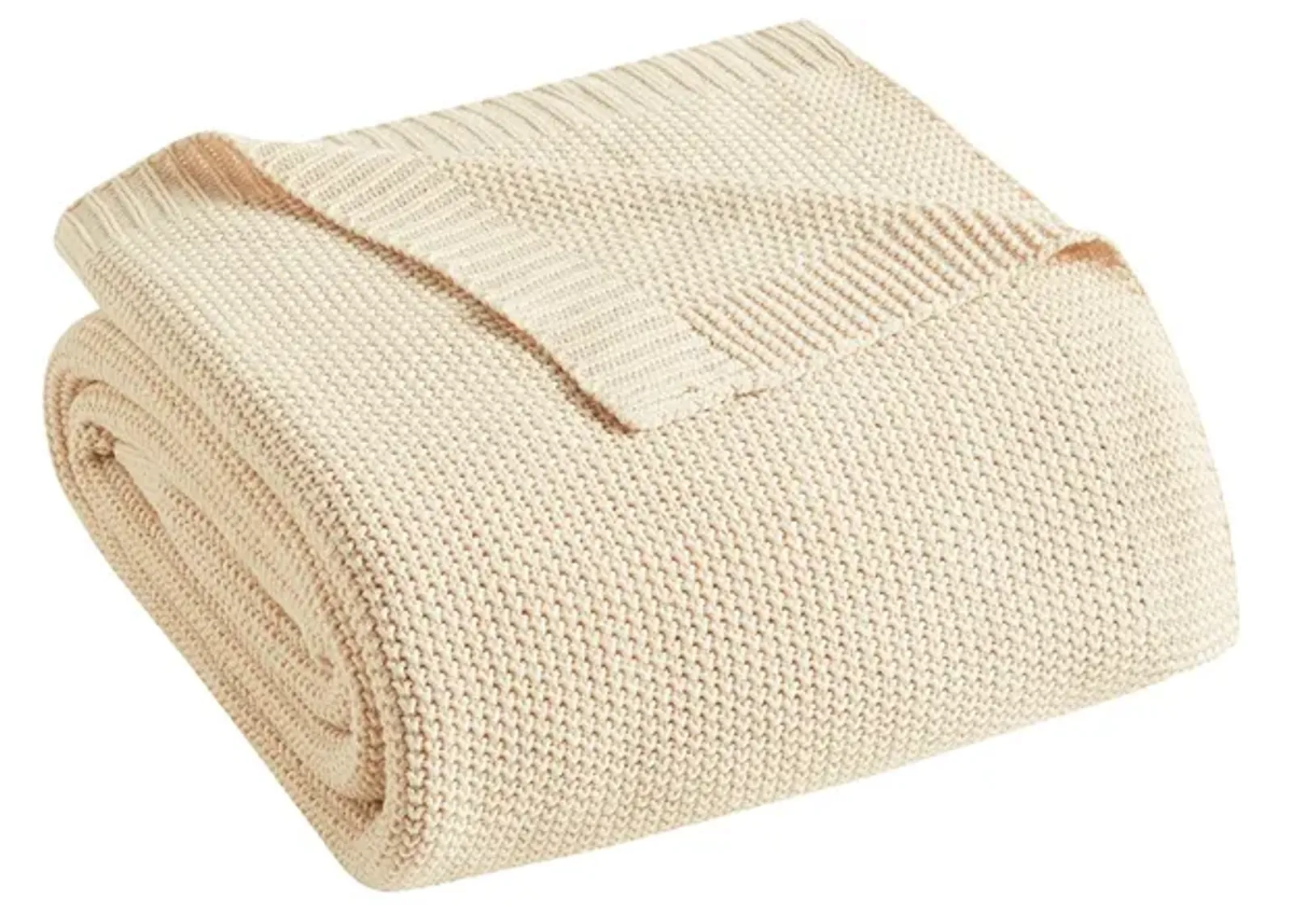 Olliix by INK+IVY Bree Knit Ivory 50" x 60" Throw