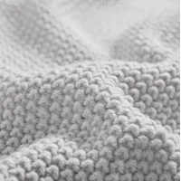 Olliix by INK+IVY Bree Knit Grey Twin Blanket