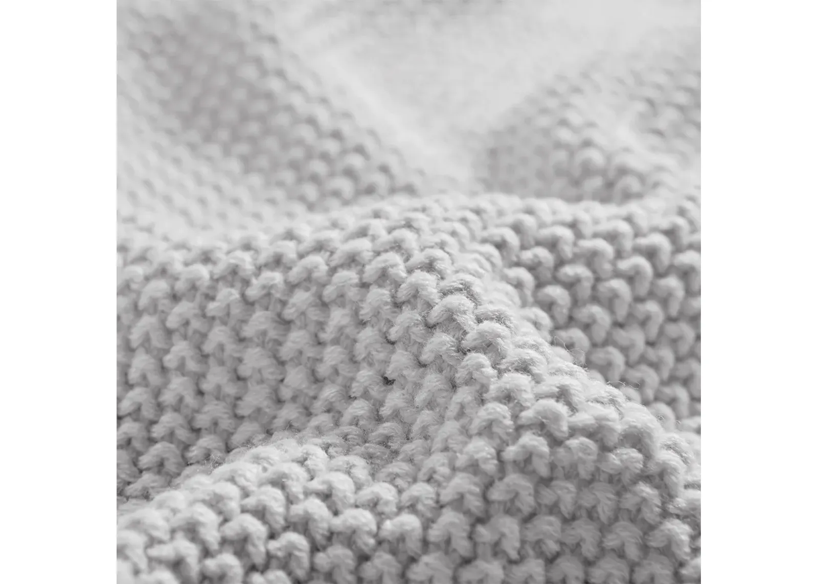 Olliix by INK+IVY Bree Knit Grey Twin Blanket