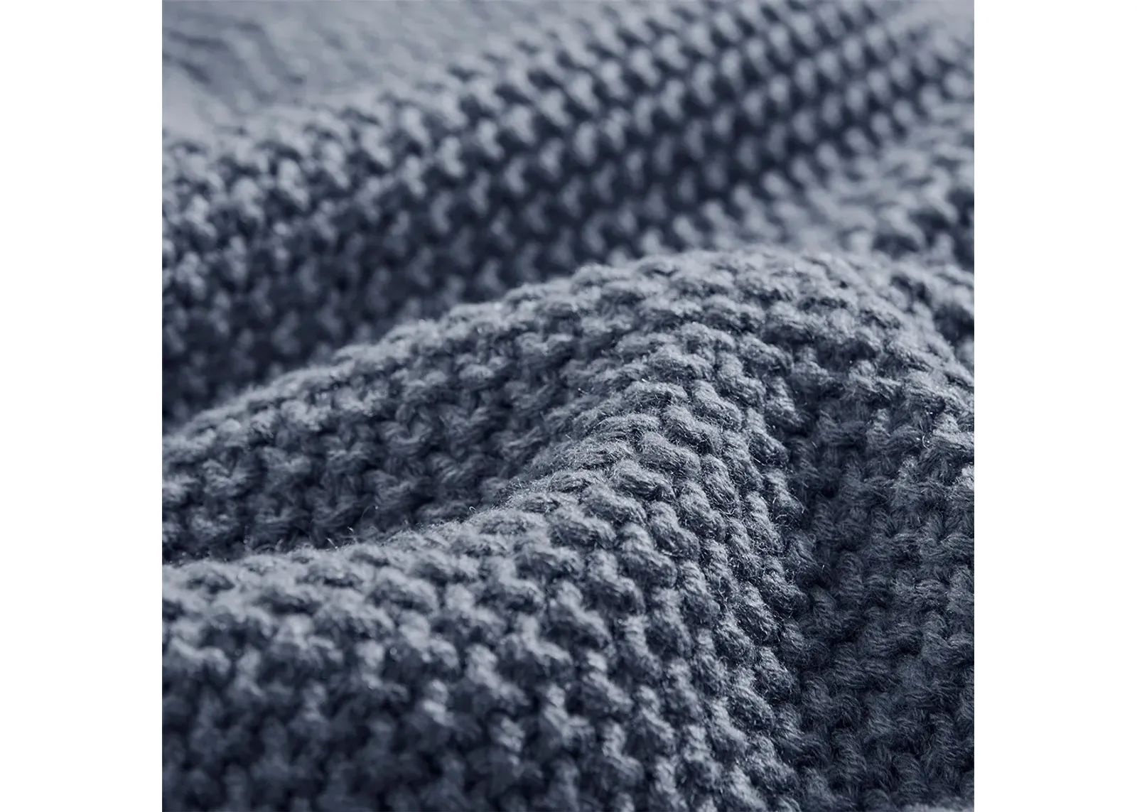 Olliix by INK+IVY Bree Knit Indigo Twin Blanket