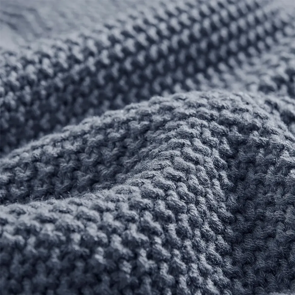 Olliix by INK+IVY Bree Knit Indigo King Blanket