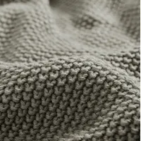 Olliix by INK+IVY Bree Knit Charcoal Twin Blanket