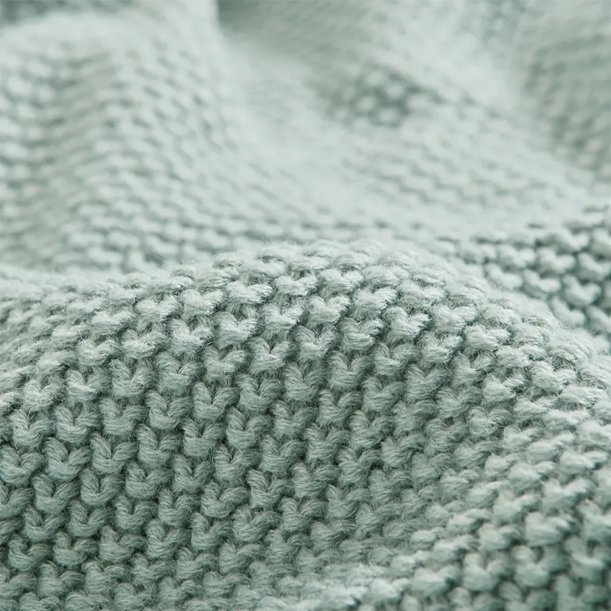 Olliix by INK+IVY Bree Knit Aqua Twin Blanket