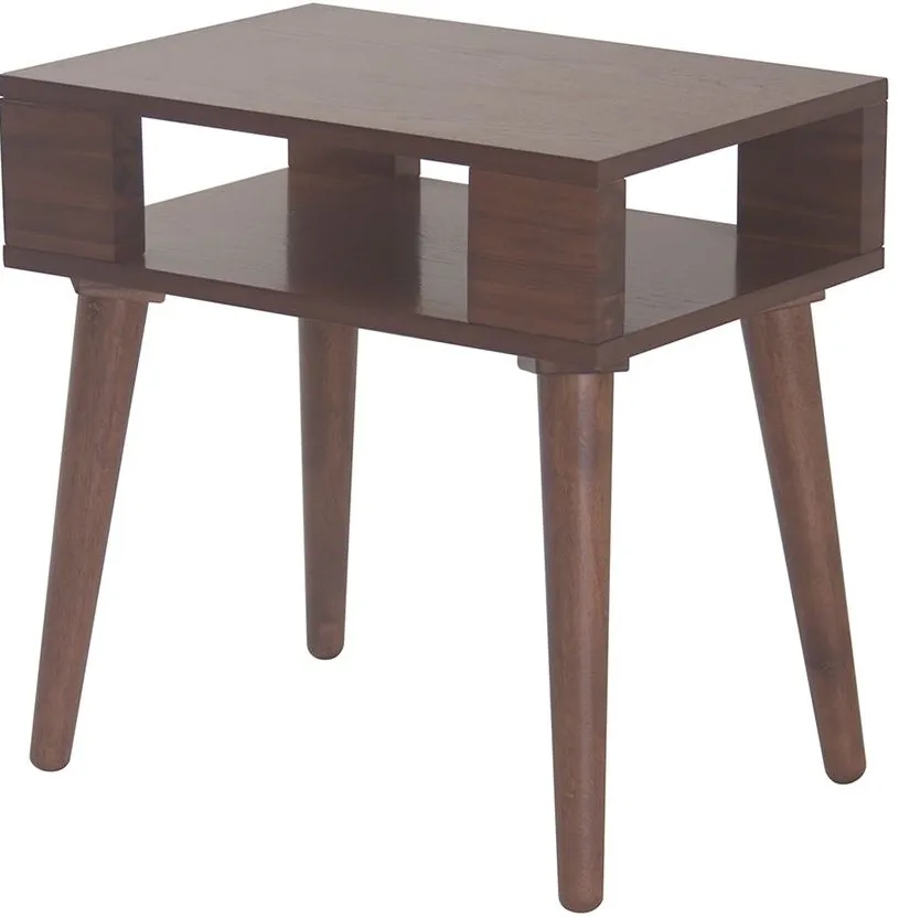 Olliix by INK+IVY Pecan Jayce Mid Century Wood End Table