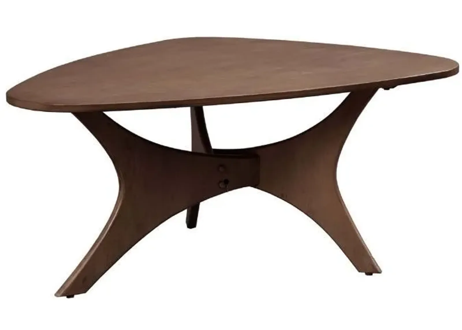 Olliix by INK+IVY Brown Blaze Triangle Wood Coffee Table