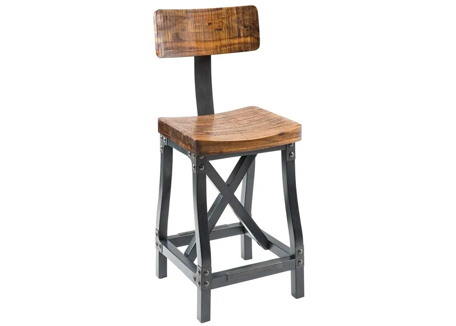 Olliix by INK+IVY Amber/Graphite Lancaster Bar Stool