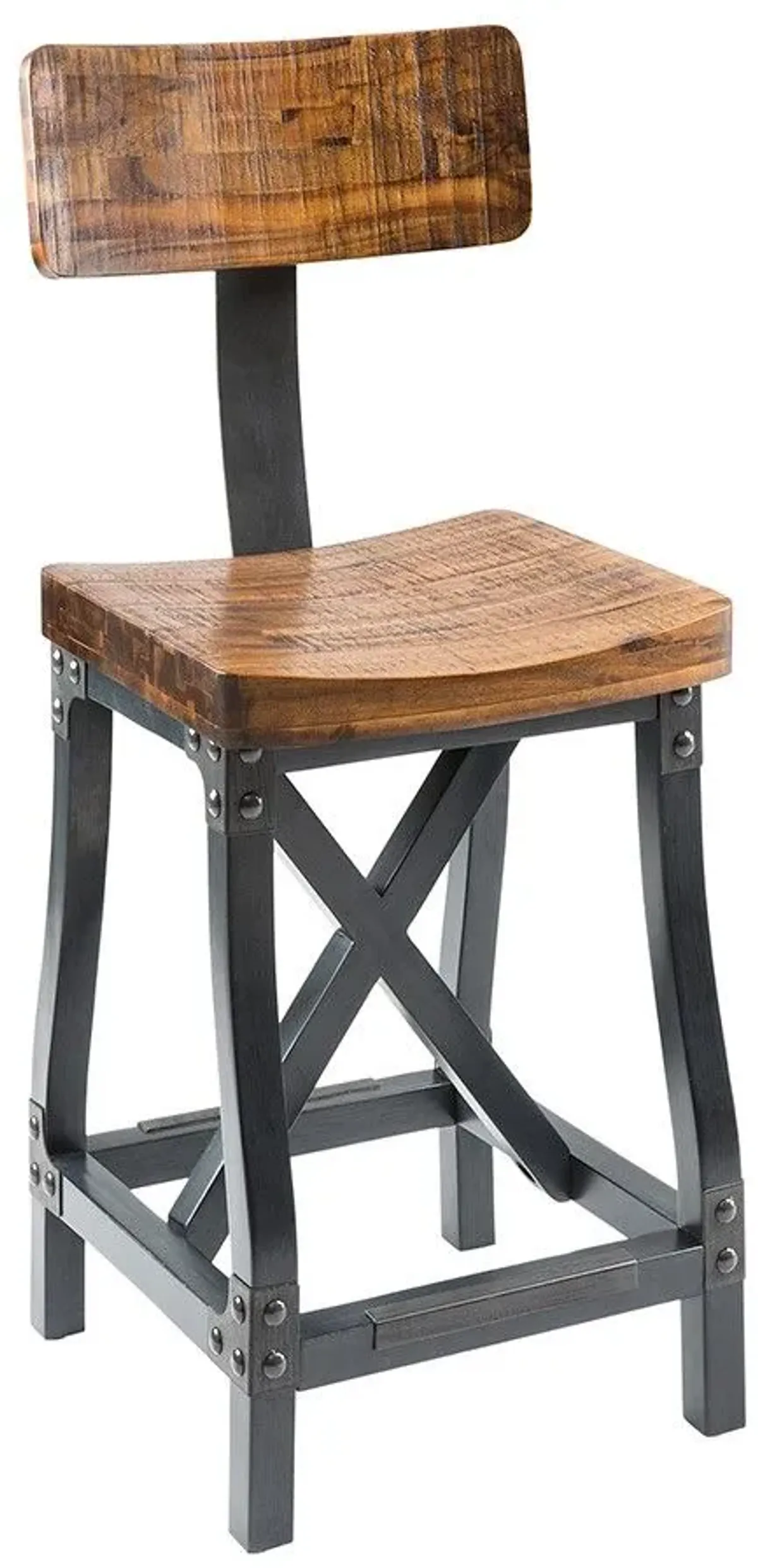 Olliix by INK+IVY Amber/Graphite Lancaster Bar Stool