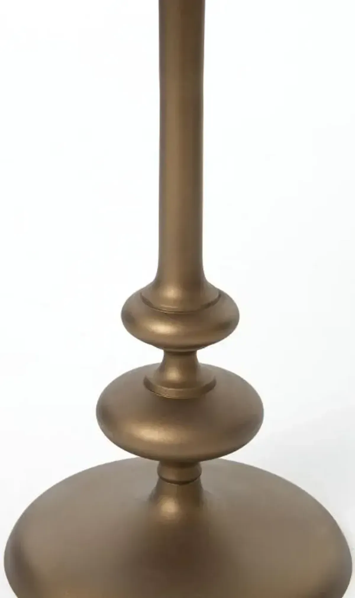 Four Hands Marlow Matchstick Aluminum Matte Brass Pedestal Table