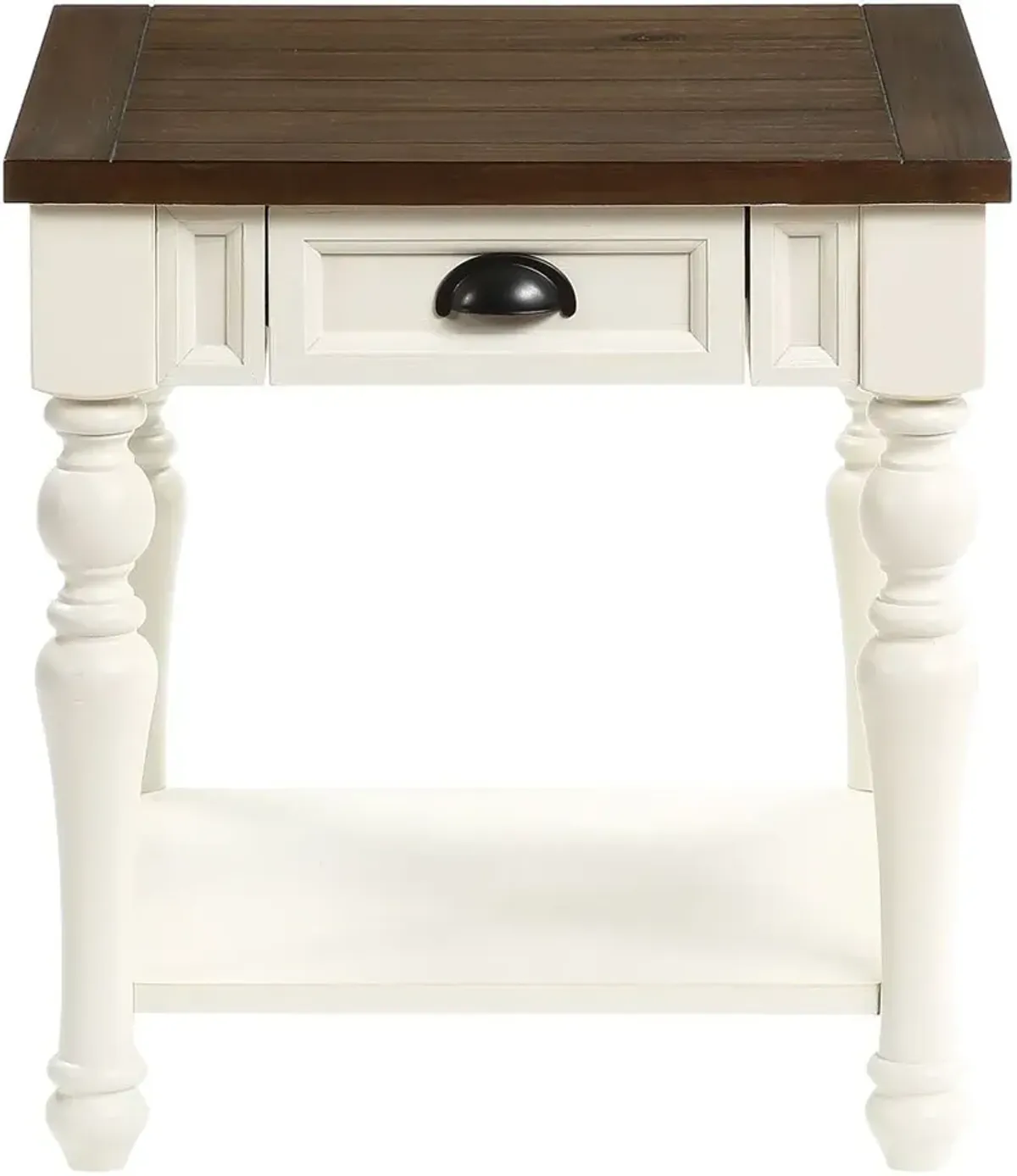 Steve Silver Co. Joanna Mocha End Table with Ivory Base