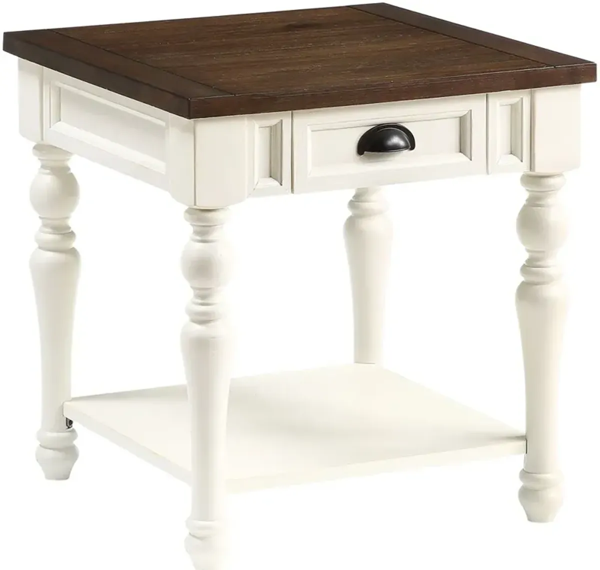 Steve Silver Co. Joanna Mocha End Table with Ivory Base