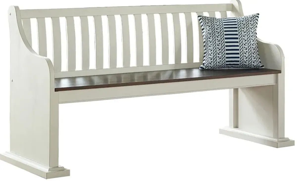 Steve Silver Co. Joanna Ivory/Charcoal Bench