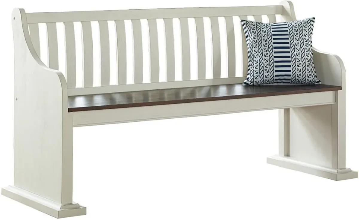 Steve Silver Co. Joanna Ivory/Mocha Dining Bench