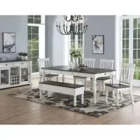 Steve Silver Co. Joanna 6-Piece Two-Tone Dining Set