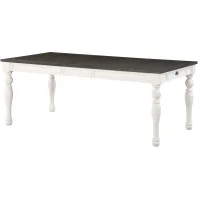 Steve Silver Co. Joanna Mocha Dining Table with Leaf and Ivory Base