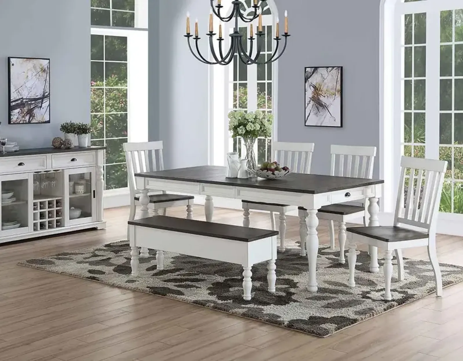 Steve Silver Co. Joanna 6-Piece Two-Tone Dining Set