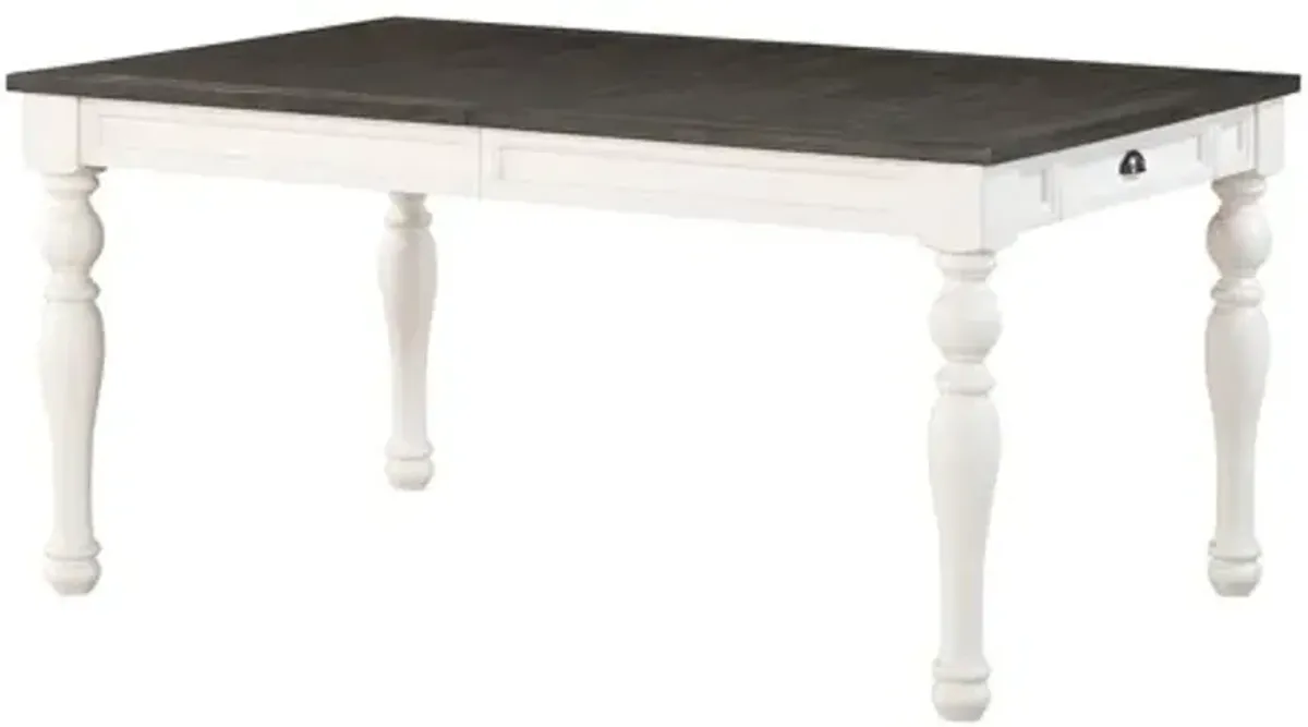 Steve Silver Co. Joanna 6-Piece Ivory/Charcoal Dining Table Set