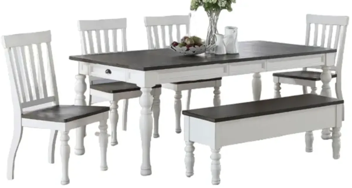 Steve Silver Co. Joanna 5-Piece Charcoal/Ivory Dining Set