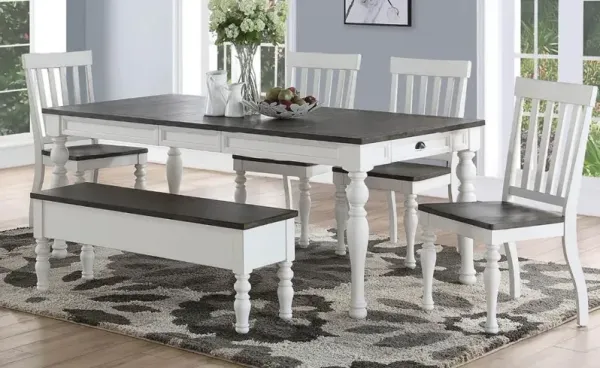 Steve Silver Co. Joanna 7-Piece Dark Oak/Ivory Dining Set