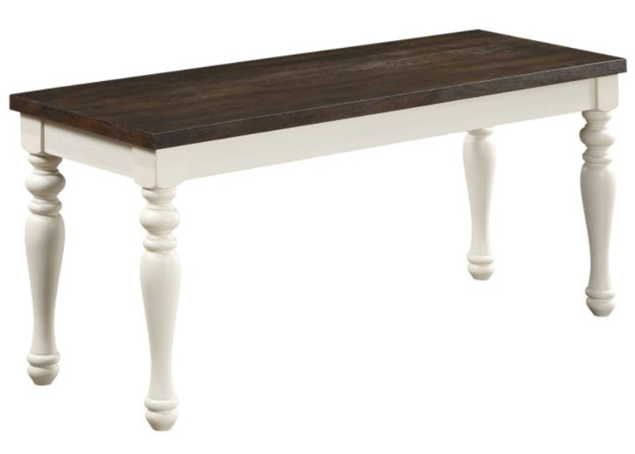 Steve Silver Co. Joanna Two-Tone Ivory Bench