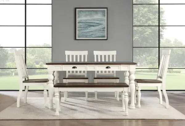 Steve Silver Co. Joanna 5-Piece Ivory/Mocha Dining Set