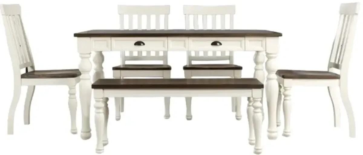 Steve Silver Co. Joanna 5-Piece Ivory/Mocha Dining Set