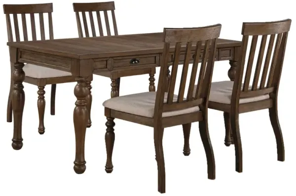 Steve Silver Co. Joanna 5-Piece Brown/Caramel Dining Set