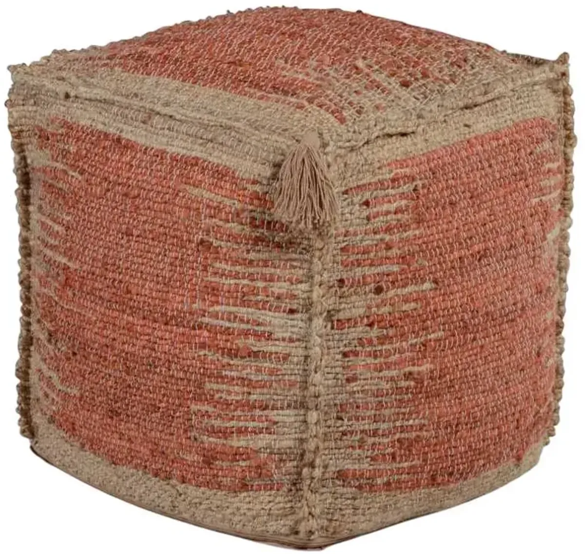 Steve Silver Co. Jafar Orange Handwoven Pouf