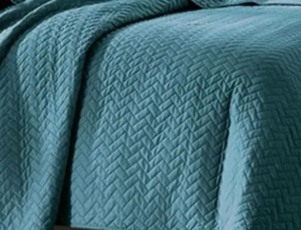 Olliix by Hampton Hill Peacock Queen Velvet Touch Coverlet Set