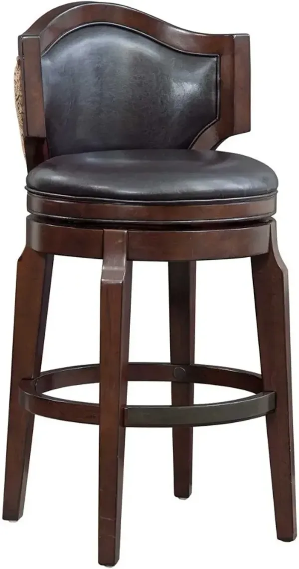 Steve Silver Co. Jasper Black/Brown Swivel Bar Stool