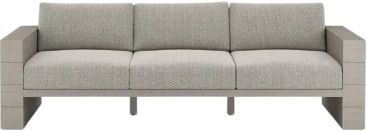 Four Hands Leroy Faye Ash/Weathered Gray Fabric/Wooden Outdoor Sofa
