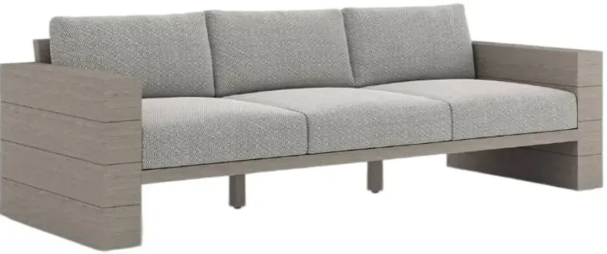 Four Hands Leroy Faye Ash/Weathered Gray Fabric/Wooden Outdoor Sofa