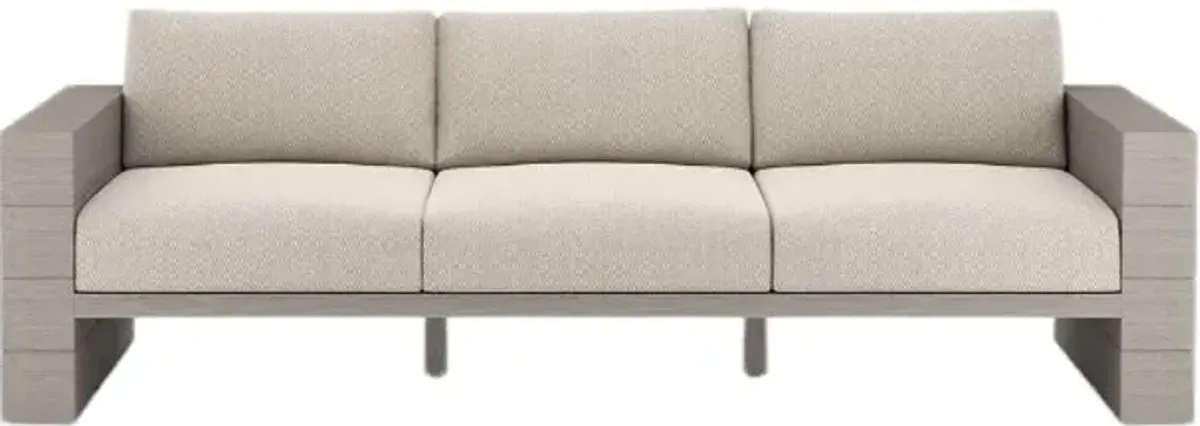 Four Hands Leroy Faye Sand/Weathered Gray Wooden Outdoor Sofa
