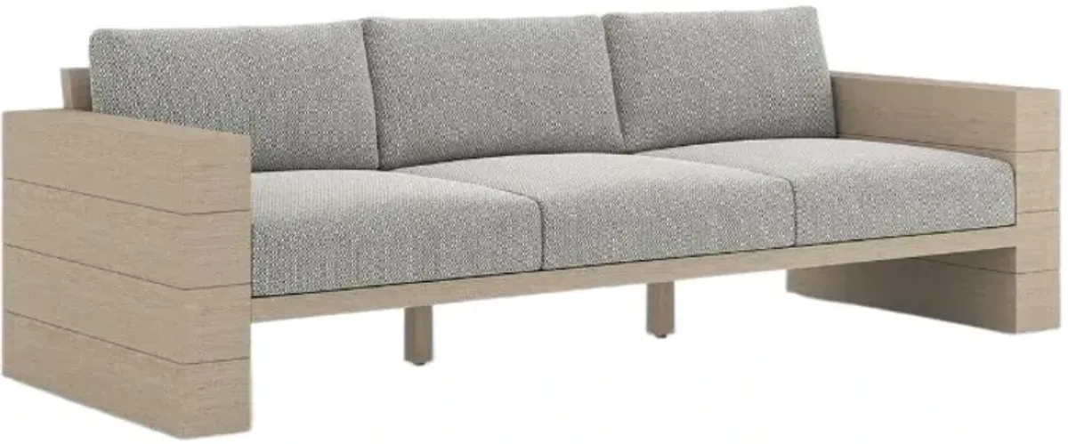Four Hands Leroy Faye Ash/Washed Brown Fabric/Wooden Outdoor Sofa