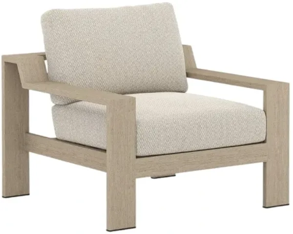 Four Hands Monterey Faye Sand/Washed Brown Fabric/Wooden Outdoor Accent Chair