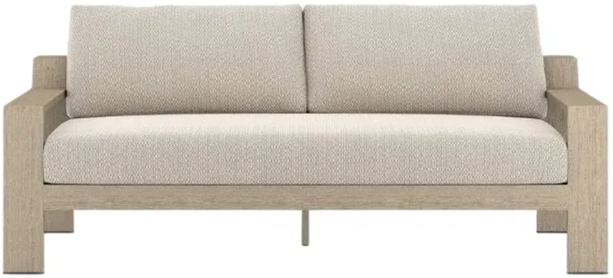 Four Hands Monterey Faye Sand/Washed Brown Fabric/Wooden Outdoor Sofa