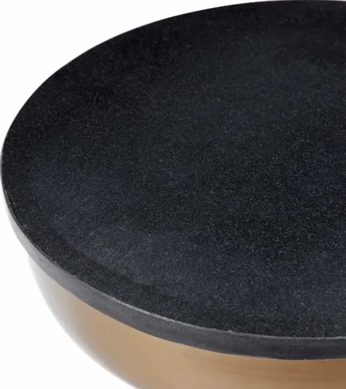 Steve Silver Co. Jovana Black  End Table with Brushed Bronze Base
