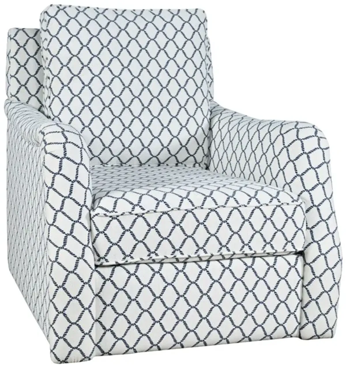 Jofran Inc. Kennedy Navy/White Swivel Chair