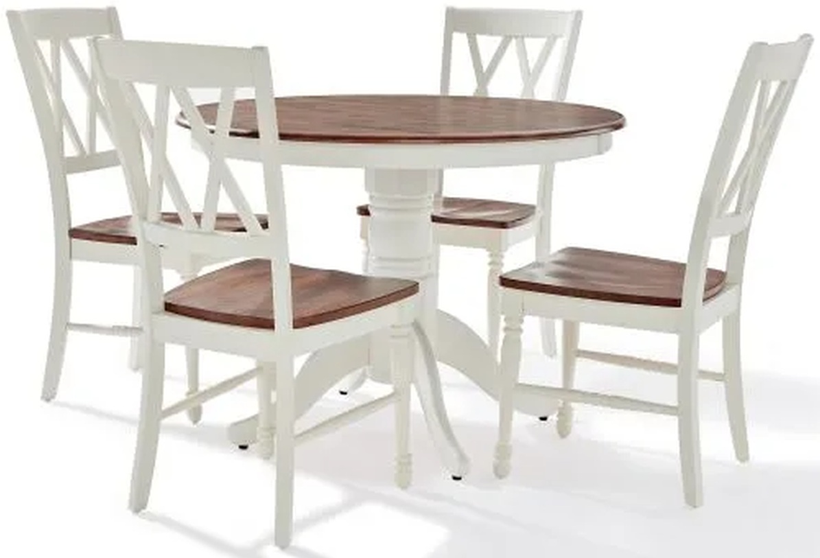 Crosley Furniture® Shelby 5-Piece Distressed White Dining Set
