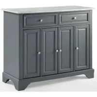 Crosley Furniture® Avery Distressed/White Marble Gray Kitchen Island