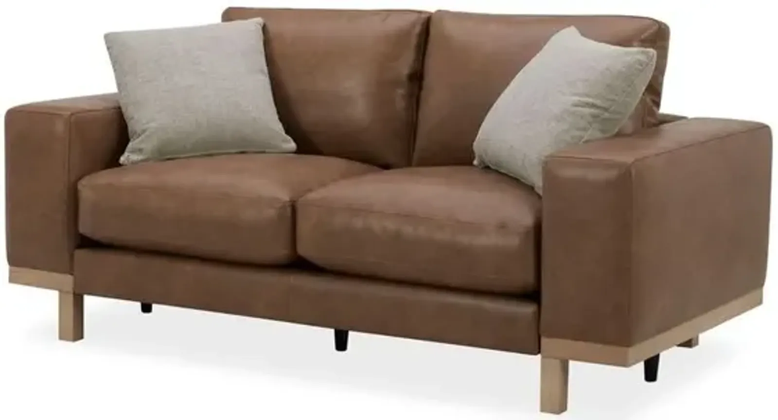 Kate Preston Home Modern Wood Trim Loveseat