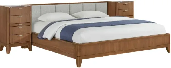 Davis Home Brown Queen Upholstered Panel Bed