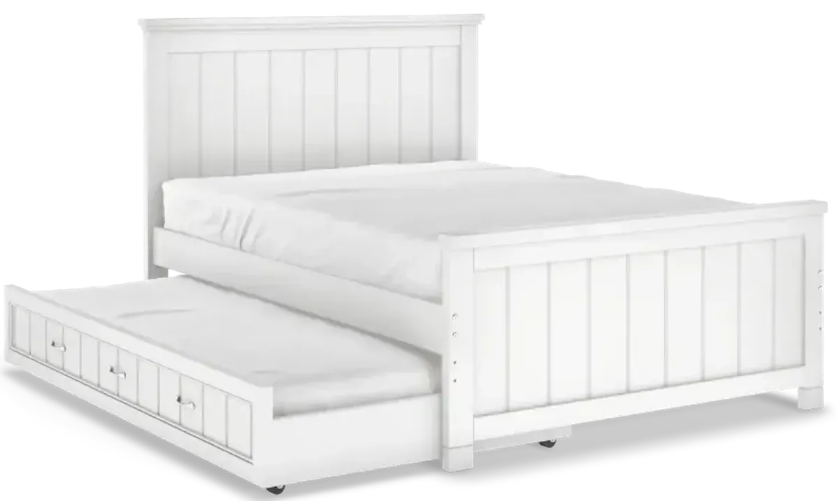 Canyon Furniture Co Full Panel Bed with Multi-Functional Trundle
