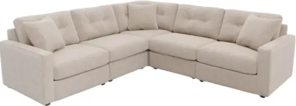 Drew & Jonathan Home ModularOne New Horizon 5-Piece Beige Modular Sectional