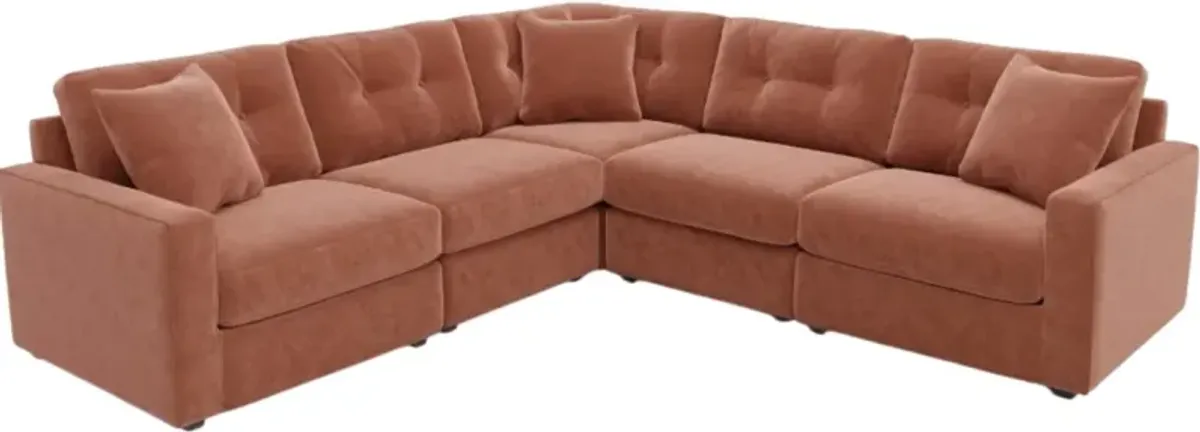 Drew & Jonathan Home ModularOne New Horizon 5-Piece Copper Modular Sectional