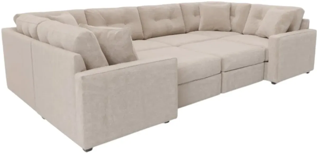 Drew & Jonathan Home ModularOne New Horizon 8-Piece Beige Modular Sectional