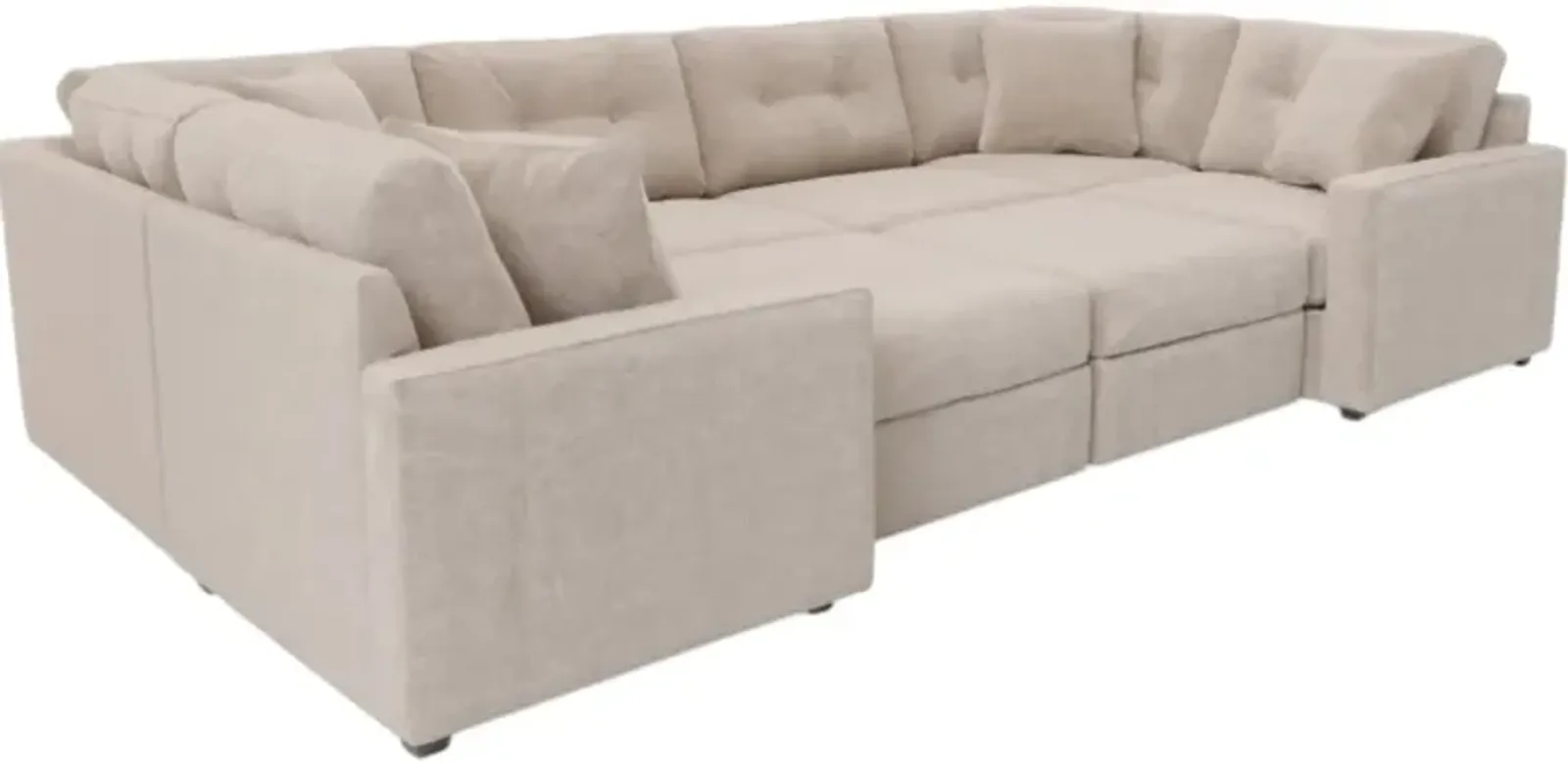 Drew & Jonathan Home ModularOne New Horizon 8-Piece Beige Modular Sectional