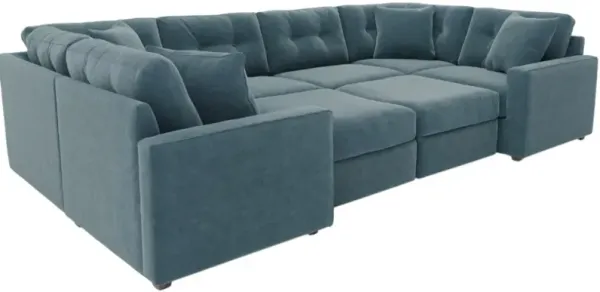 Drew & Jonathan Home ModularOne New Horizon 8-Piece Teal Modular Sectional