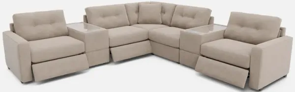 Drew & Jonathan Home ModularOne New Horizon 7-Piece Beige Modular Sectional